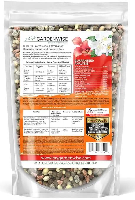 Elite 8-10-10 Professional Fertilizer for Banana, Flowering, and Fruit Trees, Ornamentals - Boosts Flowering & Fruiting - for Indoor & Outdoor Plants (4 QUARTS) by GreenHaven Gardens