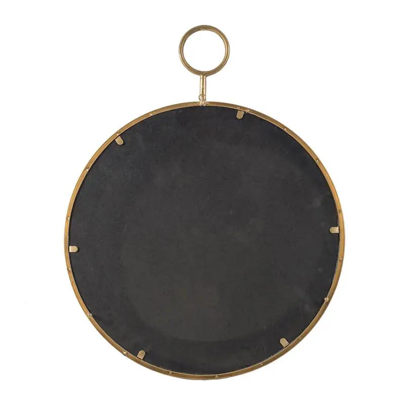 Circle Wall Mirror With Iron Frame, Accent Mirror For Living Room by Unique Piece Furniture