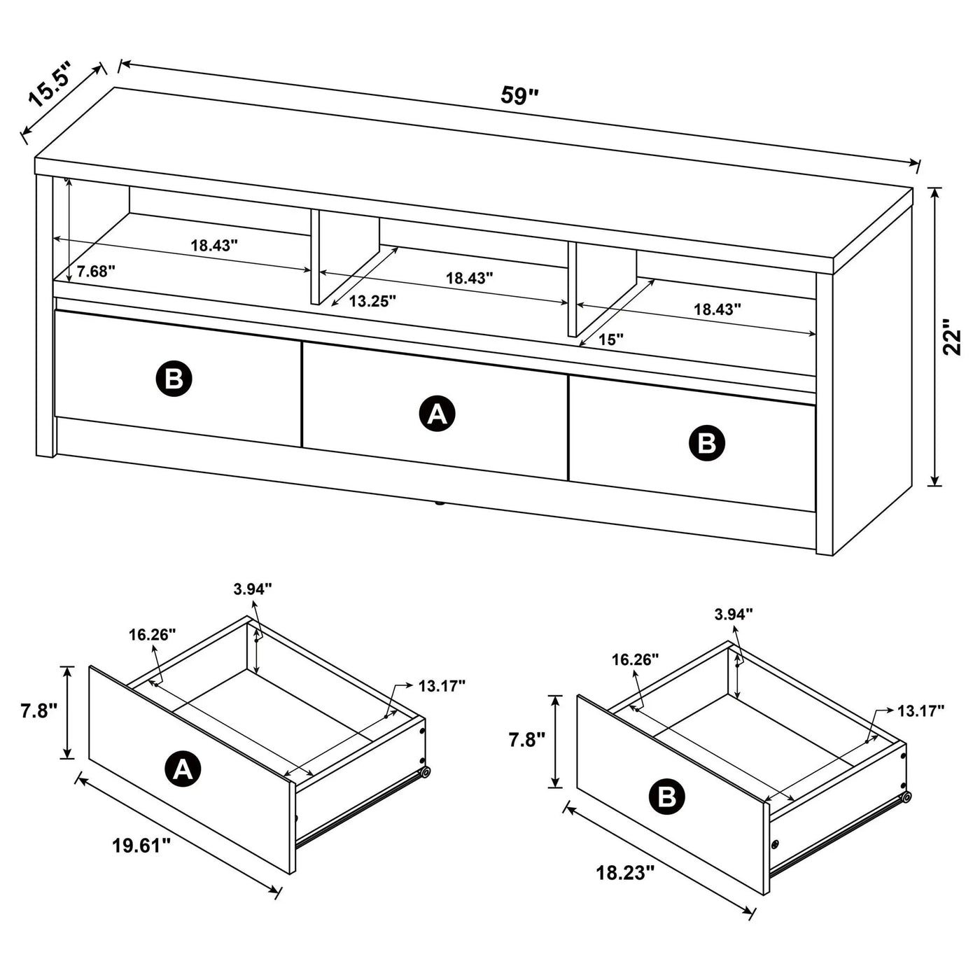 O'Brien - TV Stand Media Console by HouseOfZazla