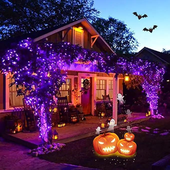 weillsnow Purple Christmas Lights, 200 LED 66Ft Plug in Waterproof Christmas String Lights, 8 Modes with Memory for Outdoor Indoor Garden Tree Patio Christmas Decorations (66FT, Purple) by GreenHaven Gardens