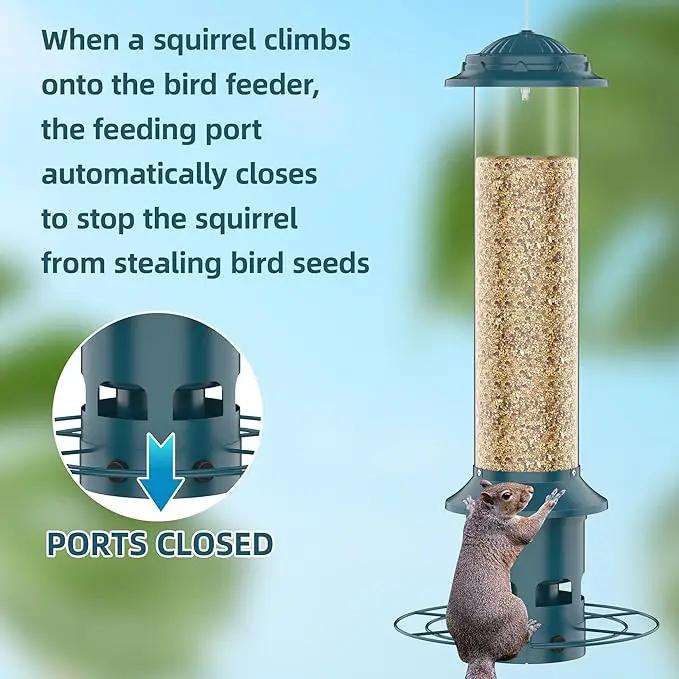 Bird Feeder,Metal Squirrel Proof Bird Feeders for Outdoors Hanging 4.0 LB Capacity,Easily Beat Squirrels,Attracting Finch,Cardinal,Chickadee by GreenHaven Gardens