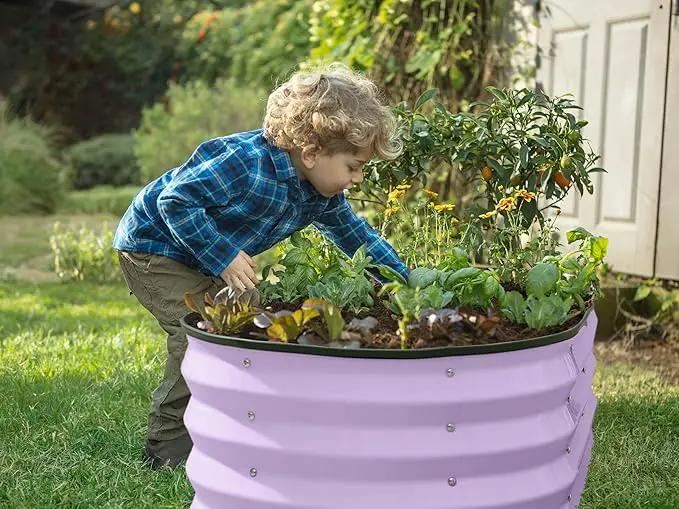 Galvanized Raised Garden Beds Outdoor // 4×2×1 ft (2-Pack) Planter Raised Beds for Gardening, Vegetables, Flowers (Lavender) // Large Metal Garden Box by GreenHaven Gardens