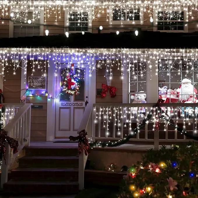98FT 960LED Christmas Lights Waterproof 8 Modes Christmas Lights Outdoor Decoration with Memory and Timer Hanging Fairy Lights Plug-in Curtain String Lights for Holiday Party Wedding Home by GreenHaven Gardens