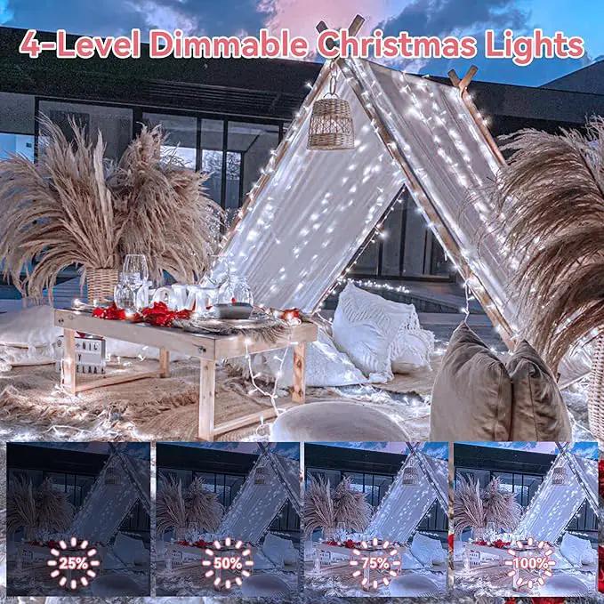 Heceltt 1600 LED 630 FT String Lights Outdoor, 8 Modes Cool White Christmas Lights Plug in, Waterproof Led Lights with Timer and Memory String Lights for Xmas Holiday Wedding Decorations by GreenHaven Gardens
