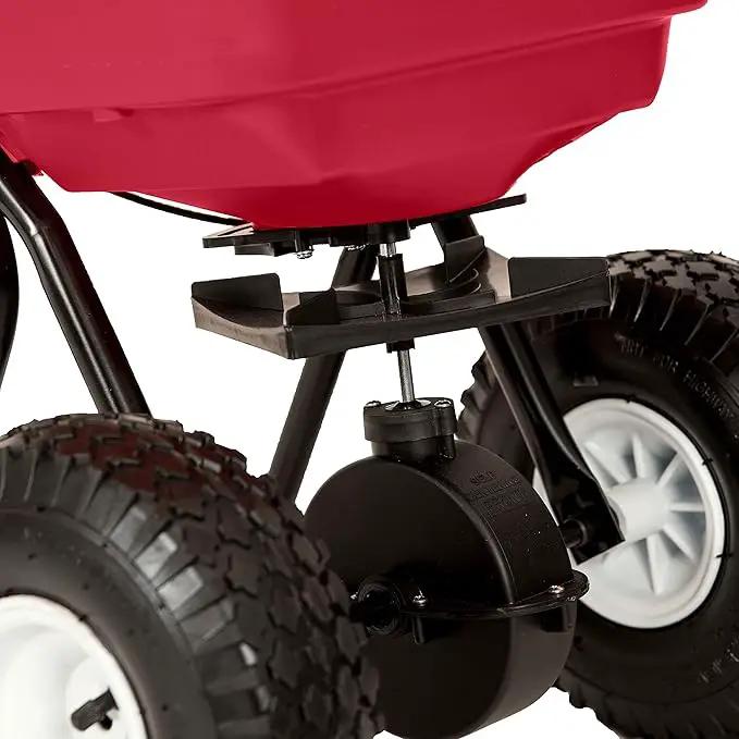 EarthWay 2050P 80lb Broadcast Spreader, Lawn Aerator, Fertilizer Spreader, 80lb Capacity, Pre-Assembled, with Rustproof Poly Hopper and Adjustable Drop Rate for Lawn Care & Seed Spreading by GreenHaven Gardens