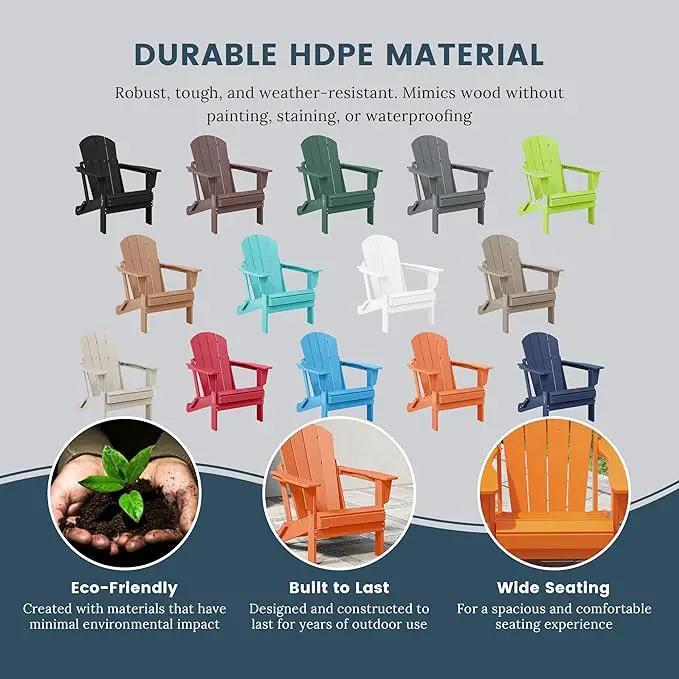 Westin Outdoors Laguna WO Home Furniture Adirondack Chair 2 PCS Set Outdoor Folding Patio Chair for Bon Fire Pit Garden Lawn Backyard Lounging Relaxing (Orange) by GreenHaven Gardens