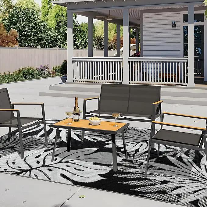 Outdoor Rug 8x10 ft Waterproof, Reversible Outdoor Plastic Straw Rug for Patios Clearance, Outdoor Area Rug Carpet RV Mat for Camping Backyard Deck Porch by GreenHaven Gardens