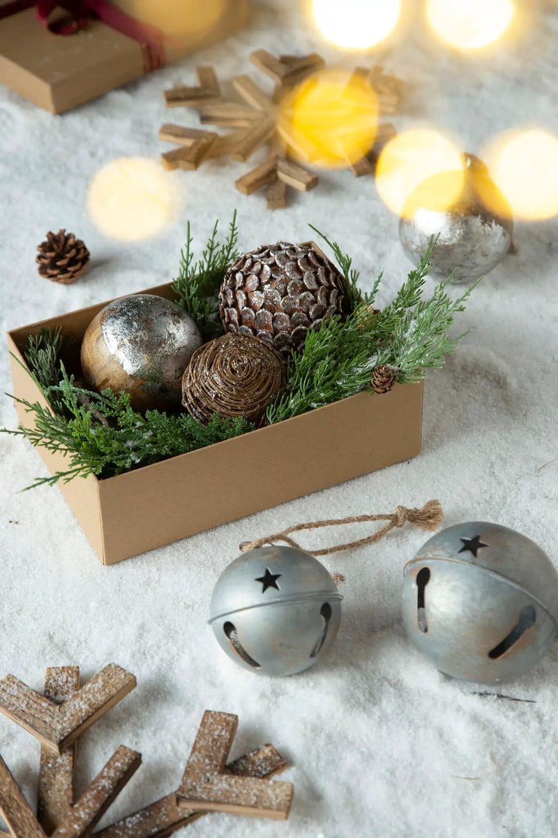 Christmas Ball Ornaments, Wood Decorative Hanging Ball Christmas Tree Ornaments For Holiday Party Decorations by Unique Piece Furniture