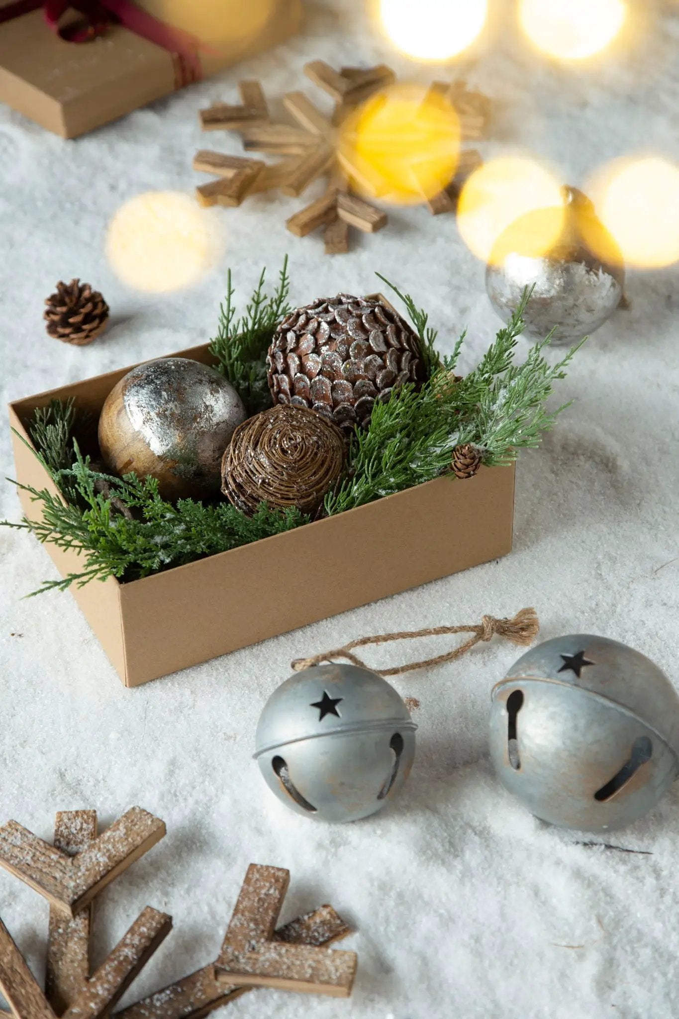 Christmas Ball Ornaments, Wood Decorative Hanging Ball Christmas Tree Ornaments For Holiday Party Decorations by Unique Piece Furniture