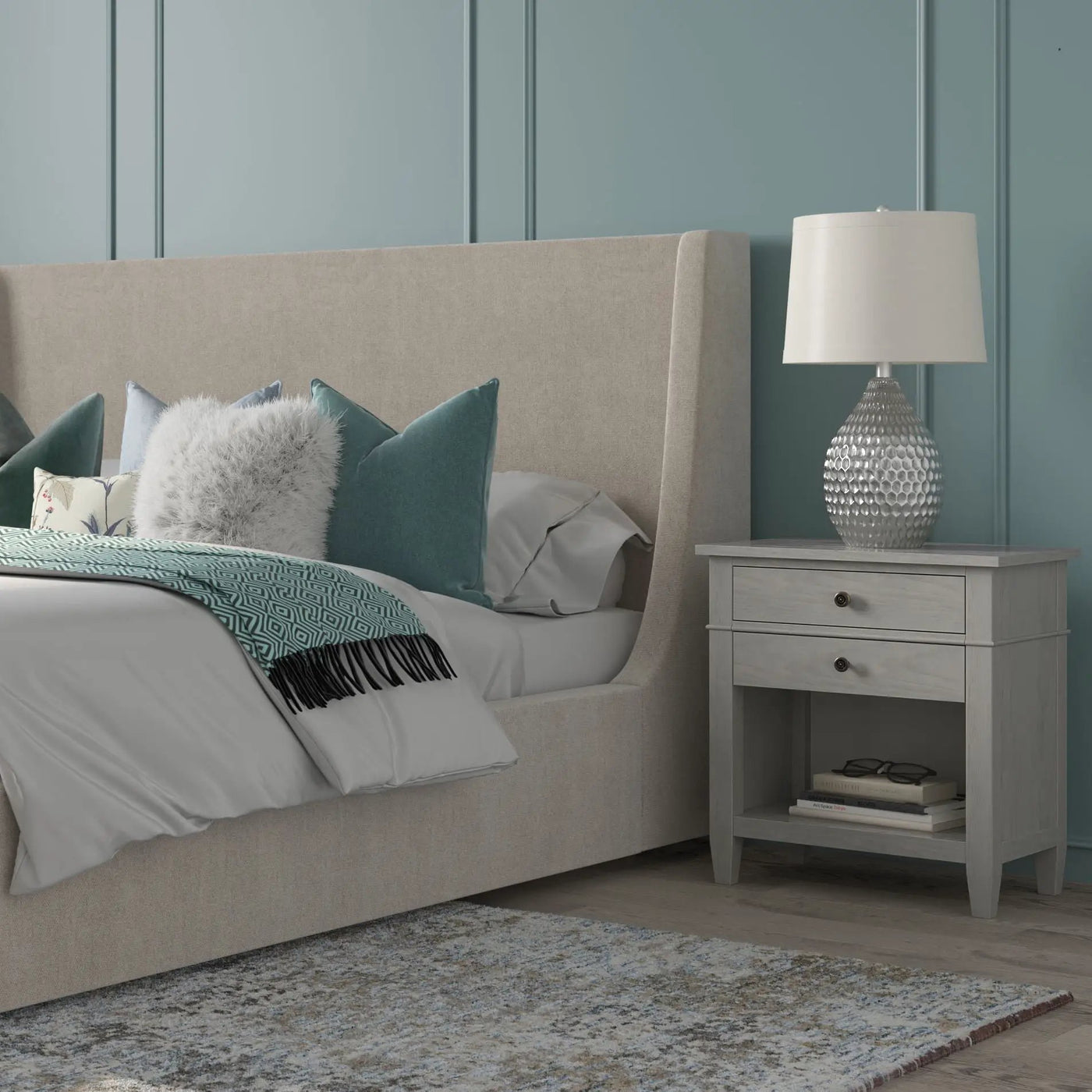 Carlton - Bedside Table, Handcrafted by HouseOfZazla