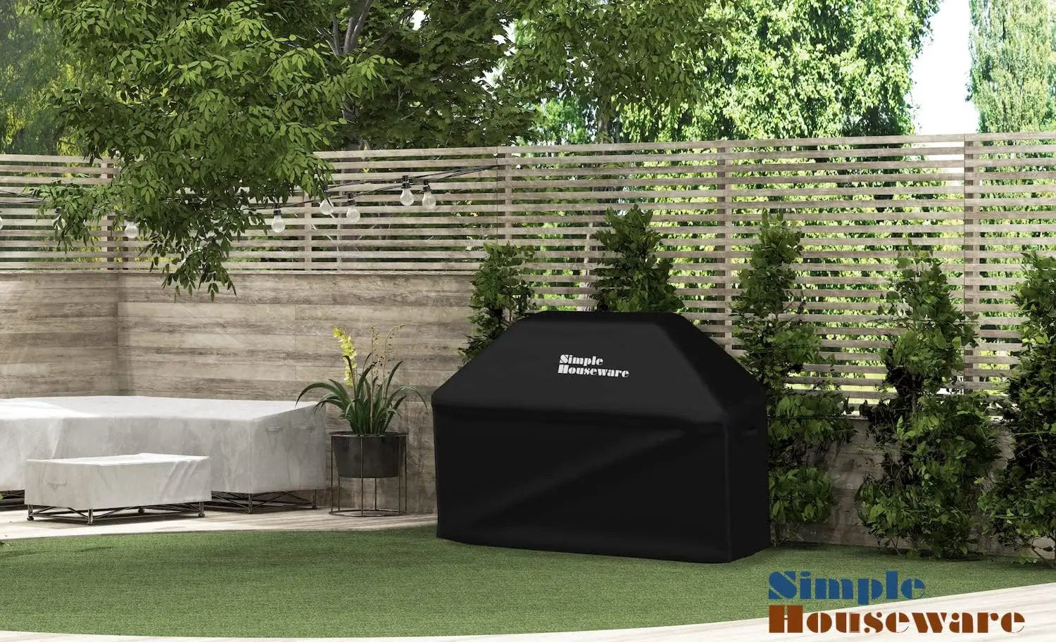 Simple Houseware 55 in. Waterproof Heavy Duty Gas BBQ Grill Cover, Weather-Resistant Polyester by GreenHaven Gardens