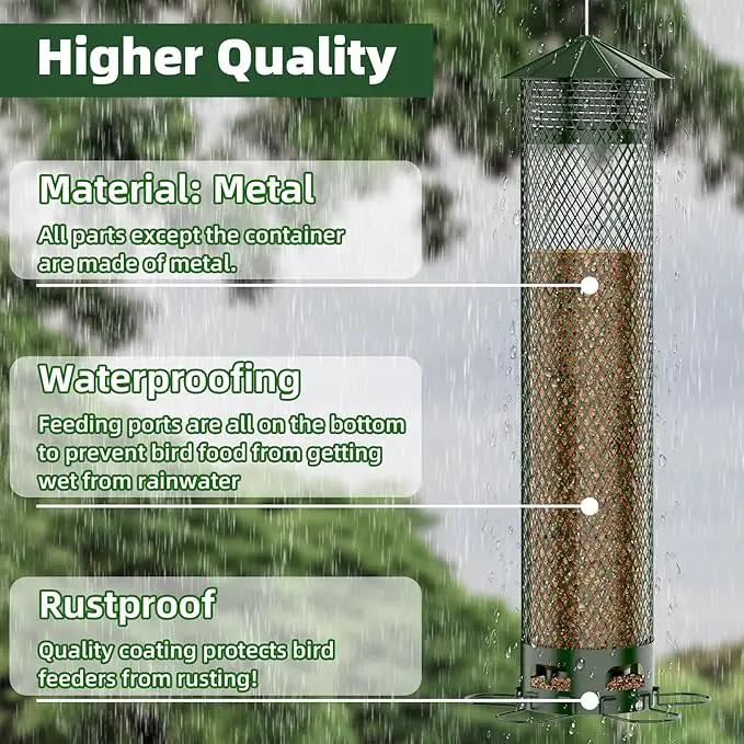 Lager Bird Feeder,Metal Squirrel Proof Bird Feeders for Outdoors Hanging 6.5LB Capacity,Easily Beat Squirrels,Attracting Finch,Cardinal,Chickadee by GreenHaven Gardens