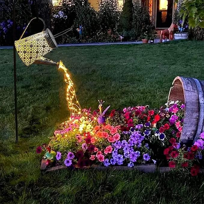 VOOKRY Solar Watering Can Lights, Large Retro Metal Hanging Solar Lights Outdoor Waterproof, Gardening Gifts for Mom Grandma Women Birthday, Garden Decor Yard Light Outside for Porch Landscape Patio by GreenHaven Gardens