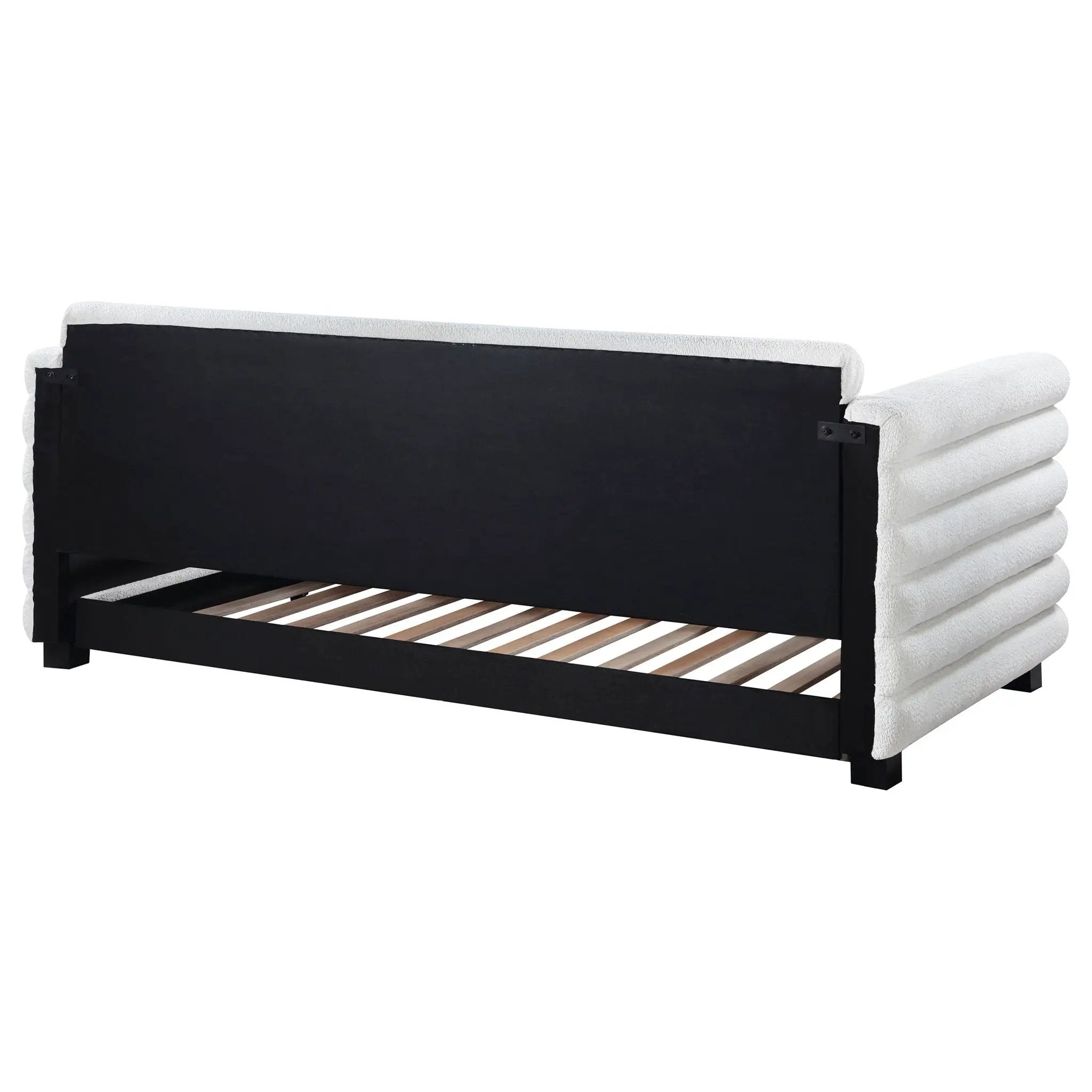 Fandango - Upholstered Twin Day Bed With Trundle - White