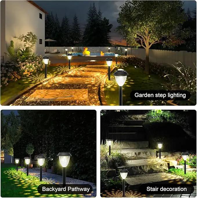 GOODFOEVER Solar Pathway Lights Outdoor, 16 Pack Solar Powered Garden Lights Waterproof, Auto On/Off Solar Yard Light for Lawn Patio Walkway Driveway Decor Landscape Lighting by GreenHaven Gardens