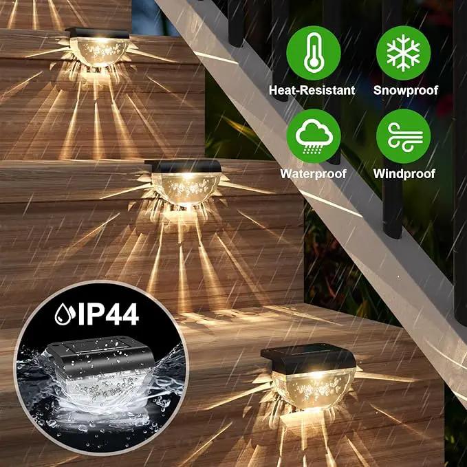 8 Pack Solar Deck Lights Outdoor, Solar Step Lights Waterproof for Outside, Yard, Patio, Garden, Pool, Railing, Stairs, Fence (Warm White) by GreenHaven Gardens