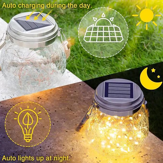 ROSHWEY Solar Lantern, 2 Pack Outdoor Lanterns with 30 LED Waterproof Garden Decor Patio Solar Lights Outdoor Decorative Backyard Outdoor Hanging, Warm Light by GreenHaven Gardens