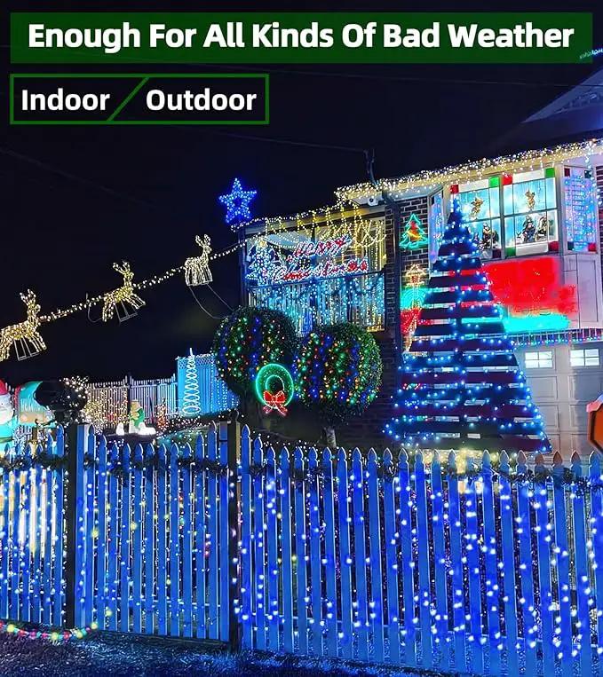 1500 LED Super Long Christmas String Lights, 492FT, Blue, Indoor/Outdoor, LED, Waterproof, Christmas, Holidays by GreenHaven Gardens