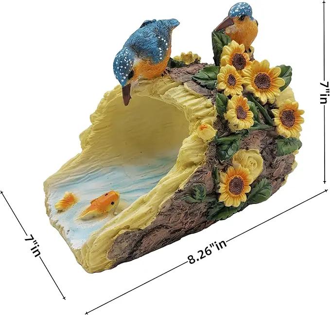 Bird Statues Outdoor Decoration, Resin Statue Garden Decor, Animal Downspout Diverter, Decorative Gutter Extension, 3"4" Downspout Extender Diverter Splash Block by GreenHaven Gardens