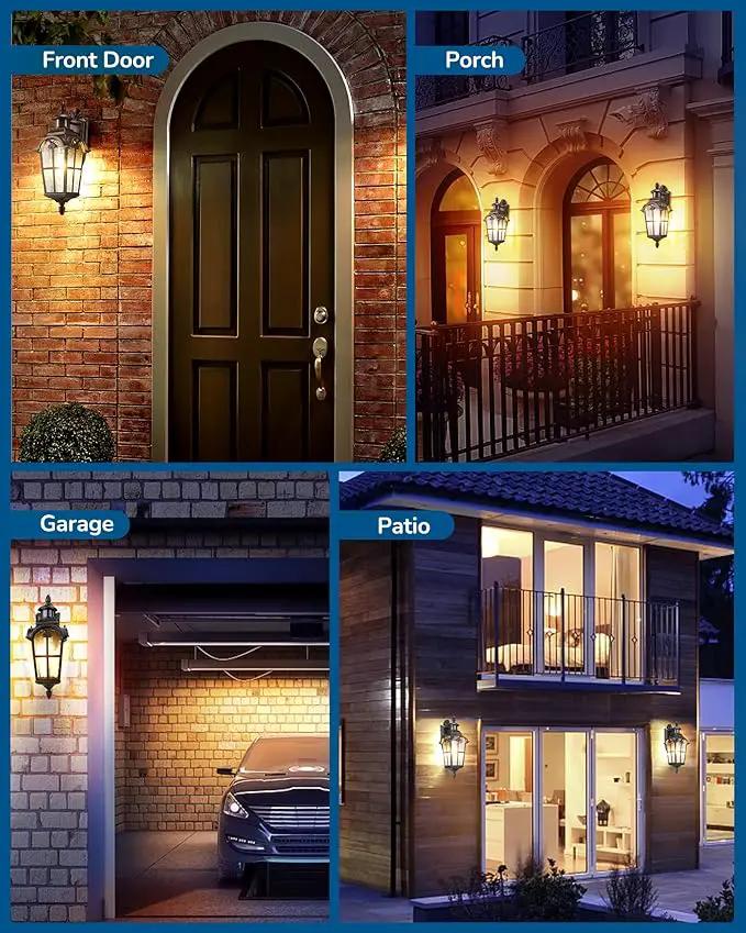 DEWENWILS Motion Sensor Outdoor Wall Lights Dusk to Dawn Exterior Light Fixture Wall Mount, Outdoor Porch Light with Water Ripple Glass, Wall Sconce Lantern for House Garage Patio by GreenHaven Gardens