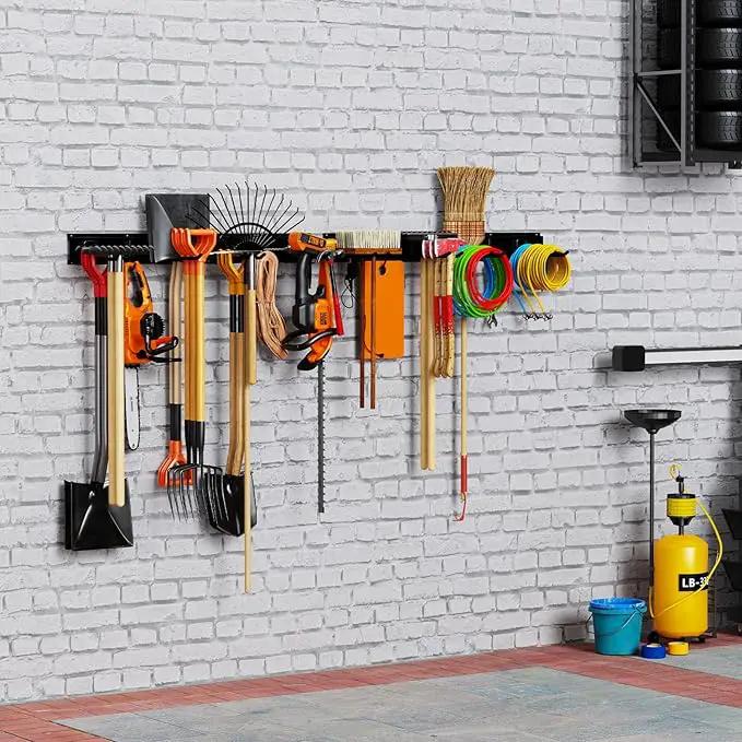 Garage Tool Organizer Wall Mounted, 64 Inches Adjustable Garden Tool Organizer Rack, 20 Pcs Heavy Duty Yard Tool Organizer Hold Up to 900lbs by GreenHaven Gardens