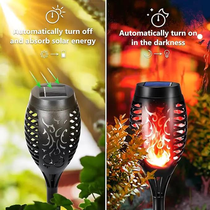 Toodour Solar Torch Flame Lights, 6 Pack Solar Lights Outdoor with Flickering Flame, Waterproof Solar Pathway Lights Landscape Decoration Lighting for Garden, Lawn, Yard, Outdoor Decor - Red by GreenHaven Gardens