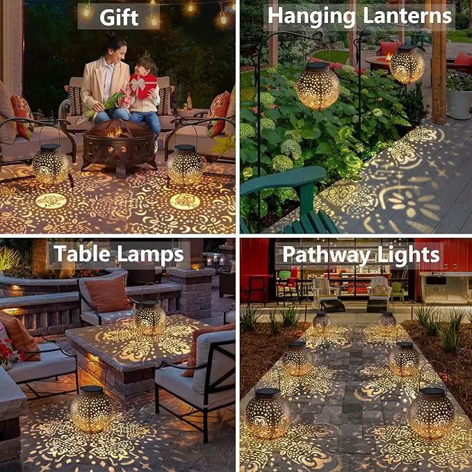 Solar Lanterns Outdoor Waterproof Garden Decorative Lights Owl Hanging Solar Lanterns for Patio, Table, Pathway, Balcony, Lawn, Yard Decor 2 Pack by GreenHaven Gardens