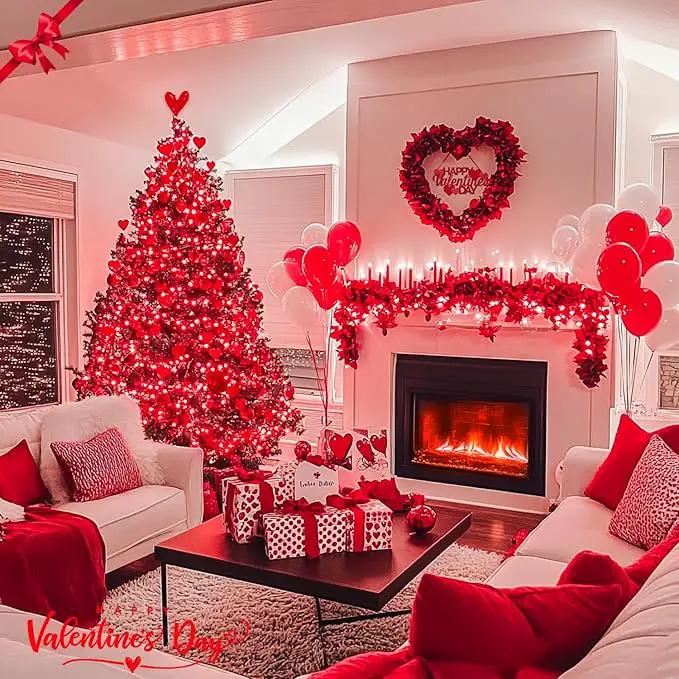 JMEXSUSS Red Christmas Lights Clear Wire, 66ft 200 LED Red Christmas String Lights Outdoor Indoor Plug in, 8 Modes Red String Twinkle Fairy Lights for Room Party Tree Decorations by GreenHaven Gardens