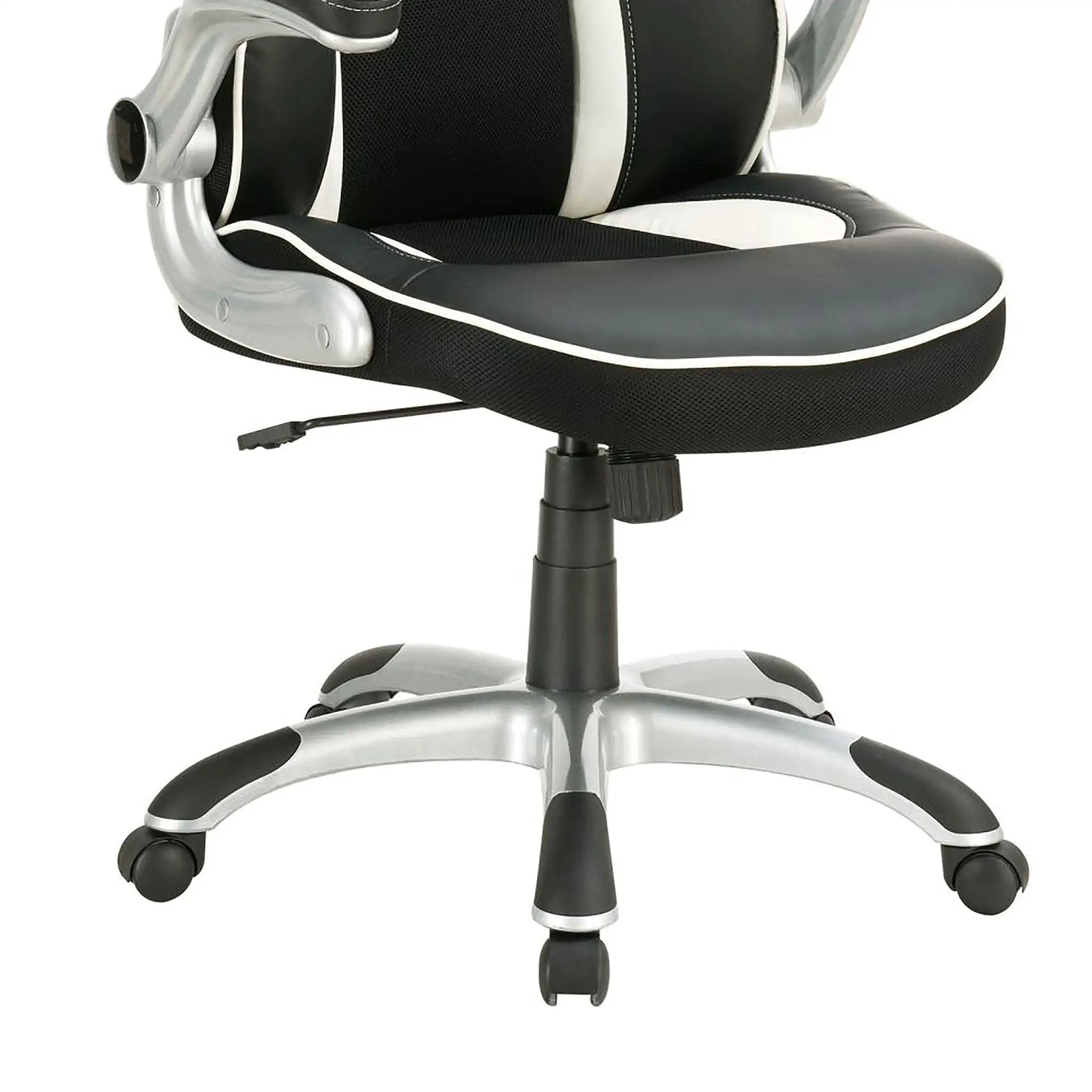 Adjustable Height Office Chair With Ergonomic Design And Swivel Mechanism - Black by HouseOfZazla