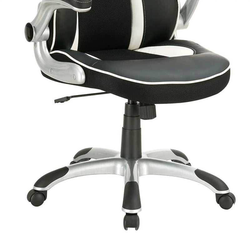 Adjustable Height Office Chair With Ergonomic Design And Swivel Mechanism - Black by HouseOfZazla