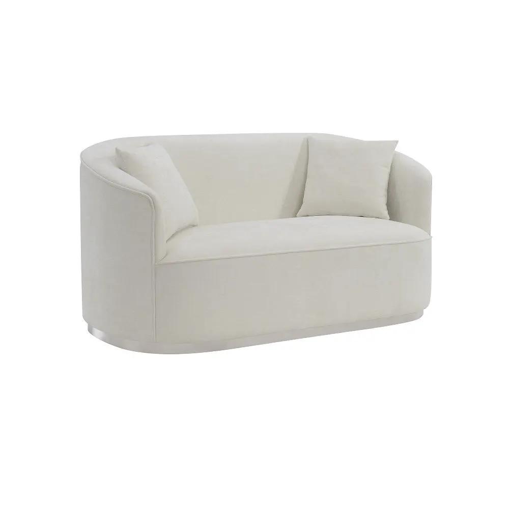 Odette - Loveseat With 2 Pillows - Beige Chenille by Unique Piece Furniture