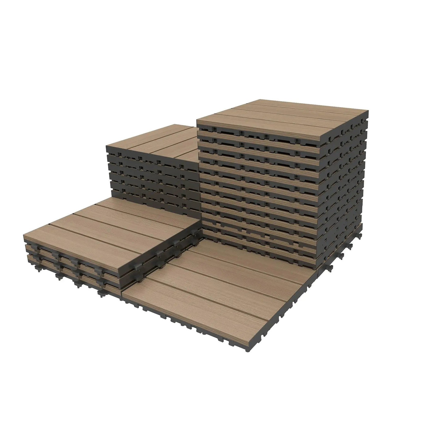 27 Pcs Interlocking Deck Tiles 12" x 12" HDPE Outdoor Flooring by HouseOfZazla
