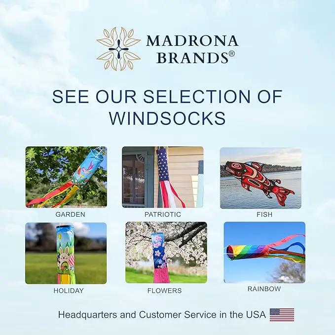 Madrona Brands Sunflower Windsock | Durable Outdoor Hanging Decoration | Yard, Garden, Patio, Home and More | 42-Inch by GreenHaven Gardens