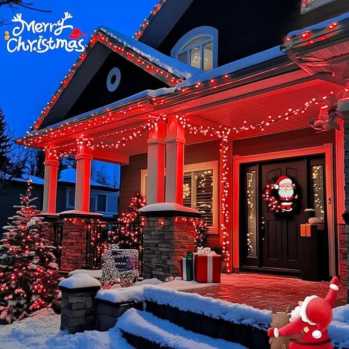 JMEXSUSS 2 Pack Red Solar String Lights, Total 400 LED 151FT Red Solar Lights Outdoor Waterproof, 8 Modes Christmas String Lights for Outside Yard Patio Garden Tree Decorations by GreenHaven Gardens