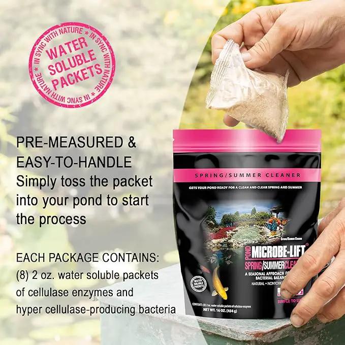MICROBE-LIFT 10XSSCX1 Spring and Summer Pond and Outdoor Water Garden Cleaner, Safe for Live Koi Fish, Plant Life, and Decor, 16 Ounces by GreenHaven Gardens