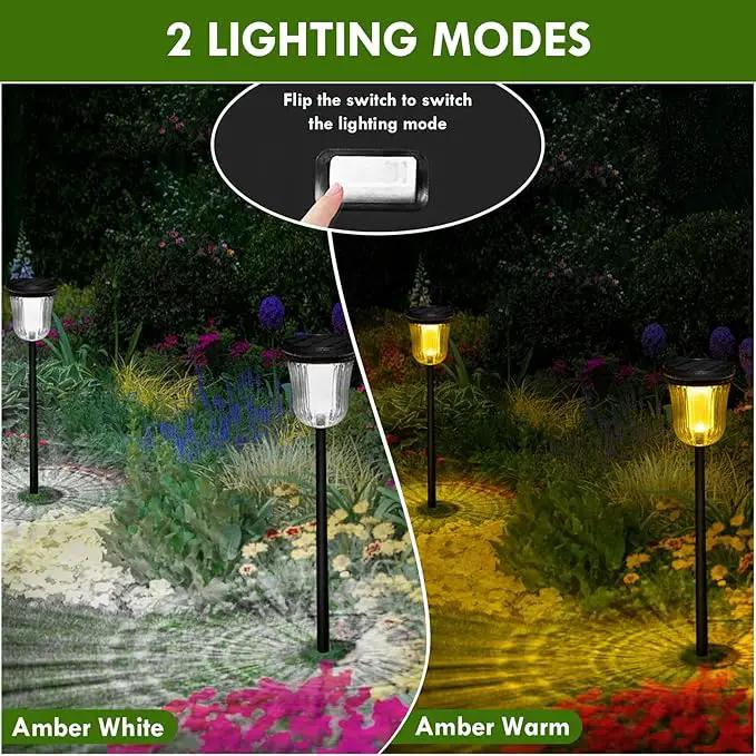 Outside Lights for Yard 6 Pack, Super Bright Solar Pathway Lights Outdoor Waterproof,Up to 14 Hrs Auto On/Off Solar Garden Lights, Solar Powered Landscape Lighting for Path Yard Garden Walkway by GreenHaven Gardens