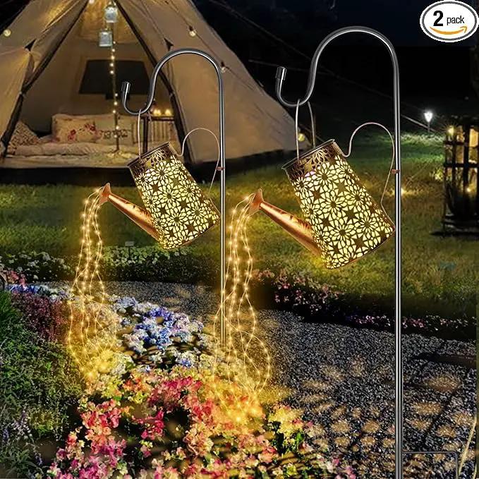 Solar Watering Can with Lights - Outdoor Waterproof Solar Landscape Lights for Garden Patio Yard Pathway (2 Pack) by GreenHaven Gardens