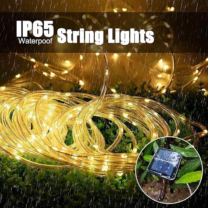 Solar Rope Light 3 Pack 39 FT 100 LEDs IP65 Waterproof Outdoor LED ‎Solar Outdoor Lights for Party Garden Yard Home Wedding Christmas Halloween Holiday Tree Decoration Lighting(3 Pack) by GreenHaven Gardens