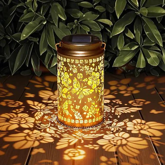 Butterfly Solar Lanterns Outdoor Waterproof, Metal Hanging Lights Decorations for Garden Yard Lawn Patio, Unique Butterfly Gifts for Women Mom Grandma Gardener Mother in Law Christmas by GreenHaven Gardens