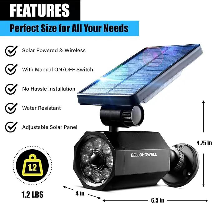 Bell+Howell Bionic Spotlight Motion Solar Spot Lights Outdoor Waterproof, Solar Landscape Lights, Outdoor Solar Yard Lights Weather Resistant, Super Bright LED Lights, for Garden, Lawn As Seen On TV by GreenHaven Gardens