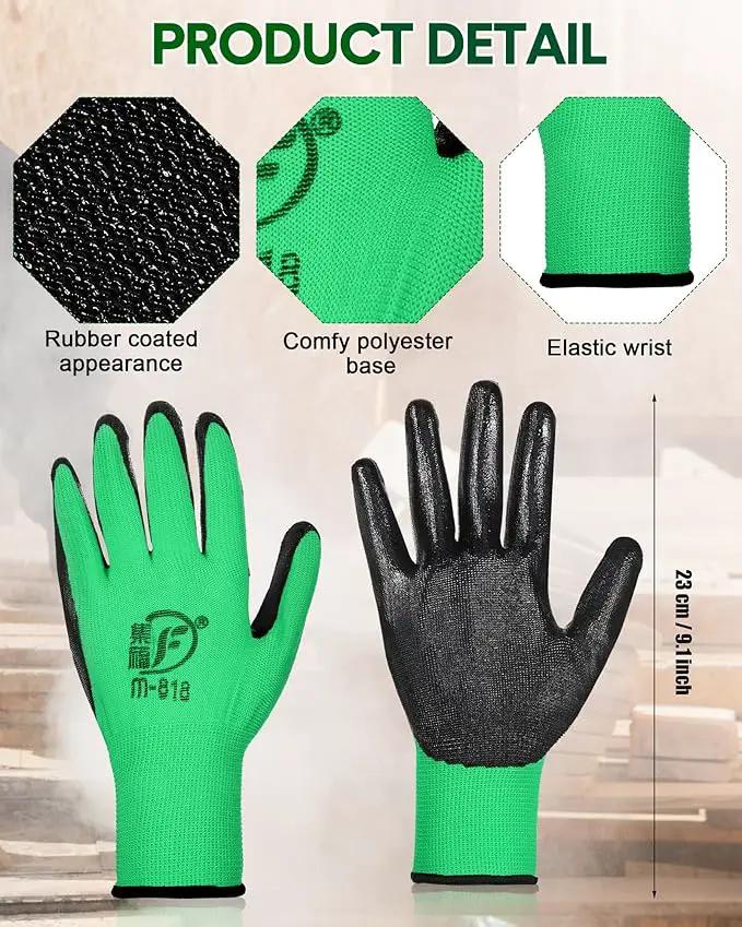 Nuogo 24 Pairs Gardening Gloves for Men Women Rubber Coated Landscaping Work Gloves Safety Work Construction by GreenHaven Gardens