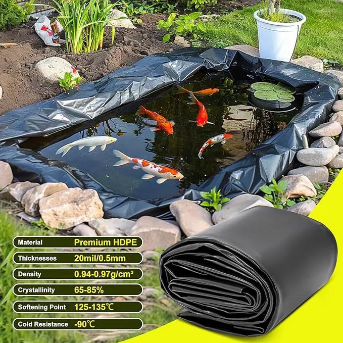 7 x 10 FT Pond Liner, 20 Mil Pond Liners for Outdoor Ponds, HDPE Pond Liner Easy Cutting Puncture Resistant, Pond Liners for Water Garden Fountain Waterfall, Koi Fish Aquaculture Pond by GreenHaven Gardens