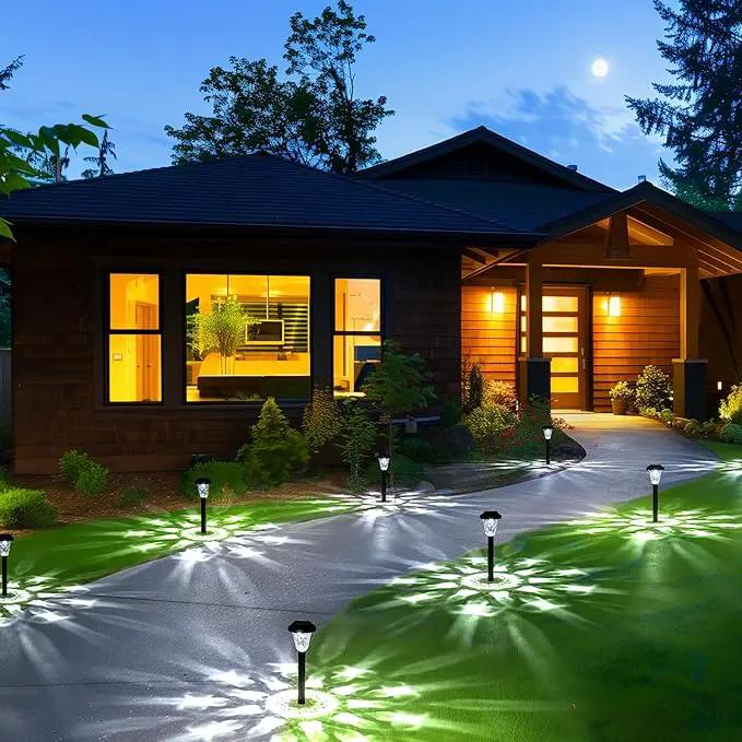 GIGALUMI Solar Outdoor Lights,Solar Lights Outdoor Waterproof 16 Pack,Cool White Solar Pathway Lights for Outside,Outdoor Lights Solar Powered Garden Decoration for Pathway,Patio,Lawn,Yard by GreenHaven Gardens