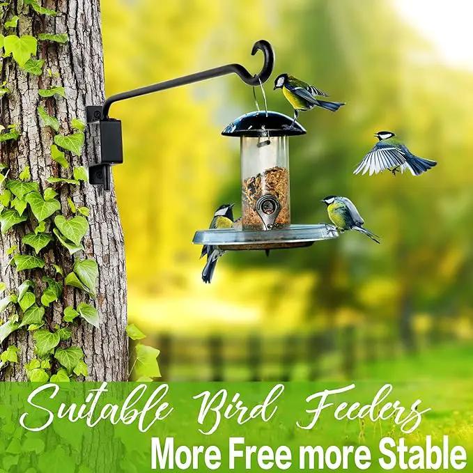AJART Swivel Hanging Plant Bracket: Outdoor Bird Feeder Hangers for Indoor Wall Mount 16 Inch - 2 Pieces Hummingbird Feeder Hook for Flower Basket by GreenHaven Gardens