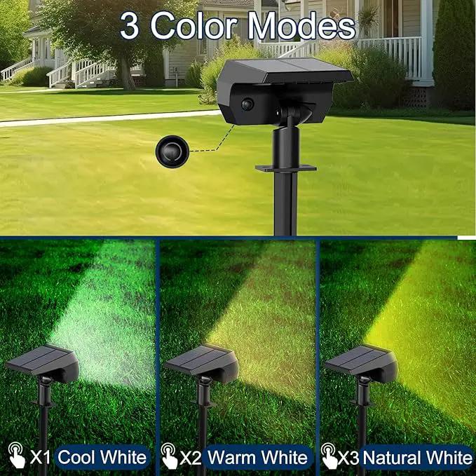 Solar Spot Lights Outdoor, [4 Pack/7 Colors/37 LED] 2-in-1 Solar Landscape Spotlights, IP65 Waterproof Auto On/Off Solar Powered Security Lights for Yard Garden Pathway Walkway by GreenHaven Gardens