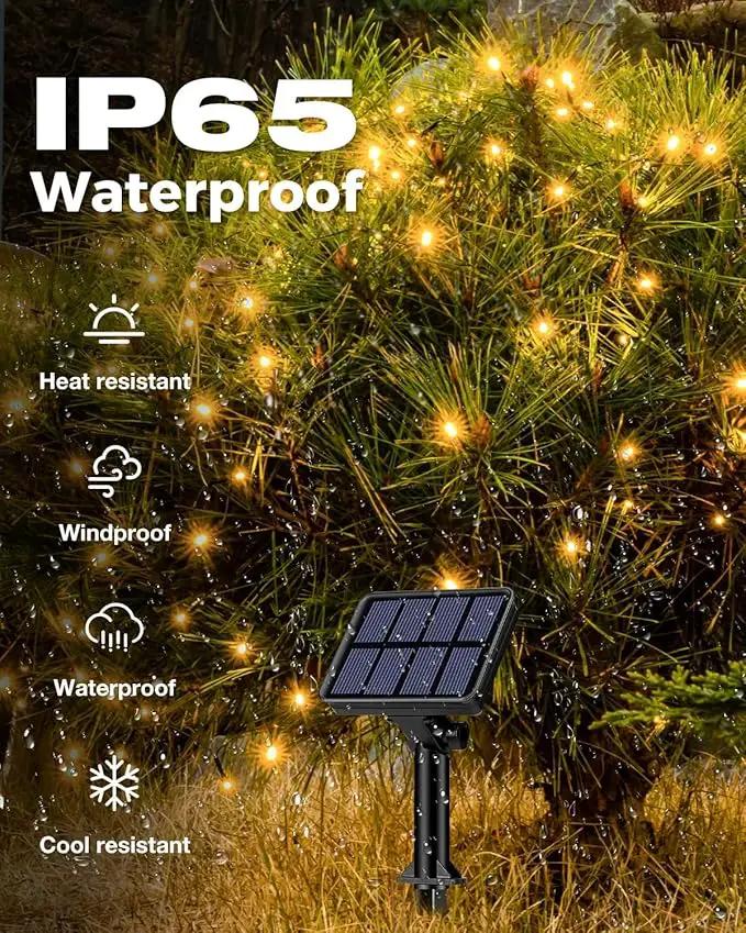 3 Pack Solar Fairy Lights for Outside Waterproof, Total 147FT 450LED Solar String Lights Outdoor 8 Modes Solar Twinkle Lights for Garden Yard Christmas Tree Wedding Party Decor, Warm White by GreenHaven Gardens