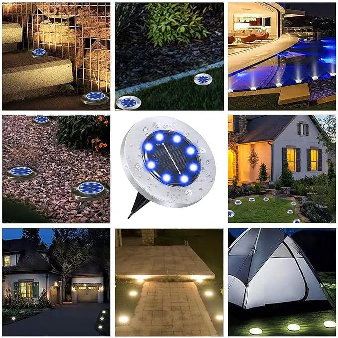 Solar Ground Lights - Upgraded Outdoor Garden Waterproof Bright In-Ground Lights for Pathway, Yard, Deck, Lawn, Patio, Walkway (16 Pack Blue Color) by GreenHaven Gardens