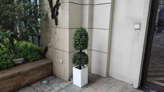4ft Artificial Topiary Trees Boxwood Ball Shape Fake Trees Porch Decor, Outdoor Plants 2Pack by GreenHaven Gardens
