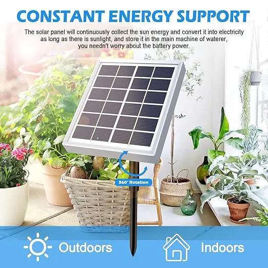 Solar Automatic Drip Irrigation System Houseplant Auto Self Watering Device Waterer for 15 Potted Plants Outdoor Indoor Garden Balcony Vacation While Away by GreenHaven Gardens