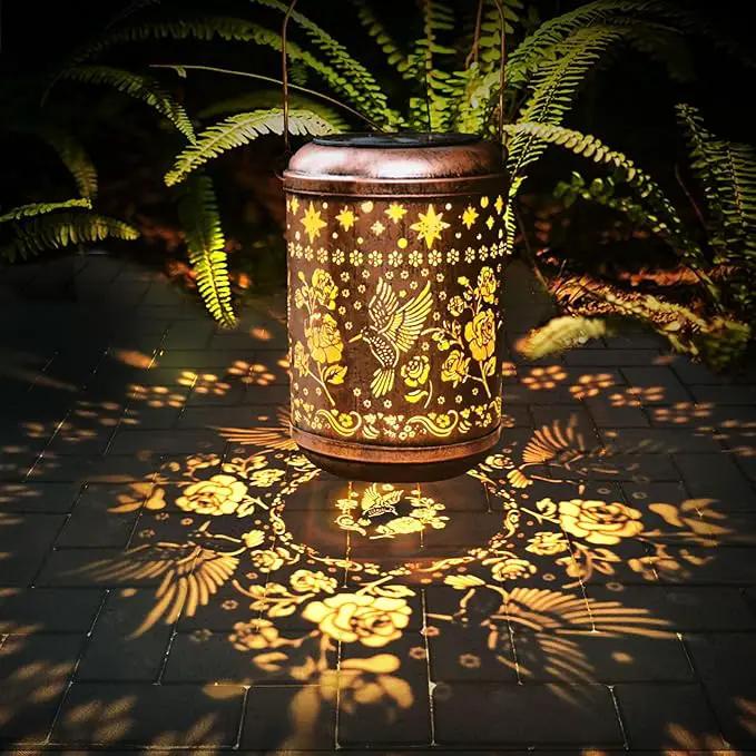 Solar Hummingbird Lanterns Outdoor Waterproof Mothers Day Gifts for Women Mom Grandma Garden Decor Hanging Solar Lights Metal Decoration Outside for Yard, Patio,Backyard,Porch by GreenHaven Gardens